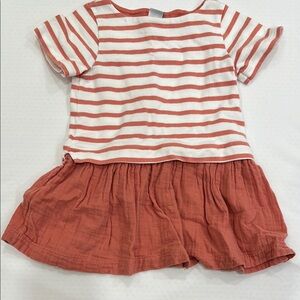 Striped Dress with Ruffled Skirt